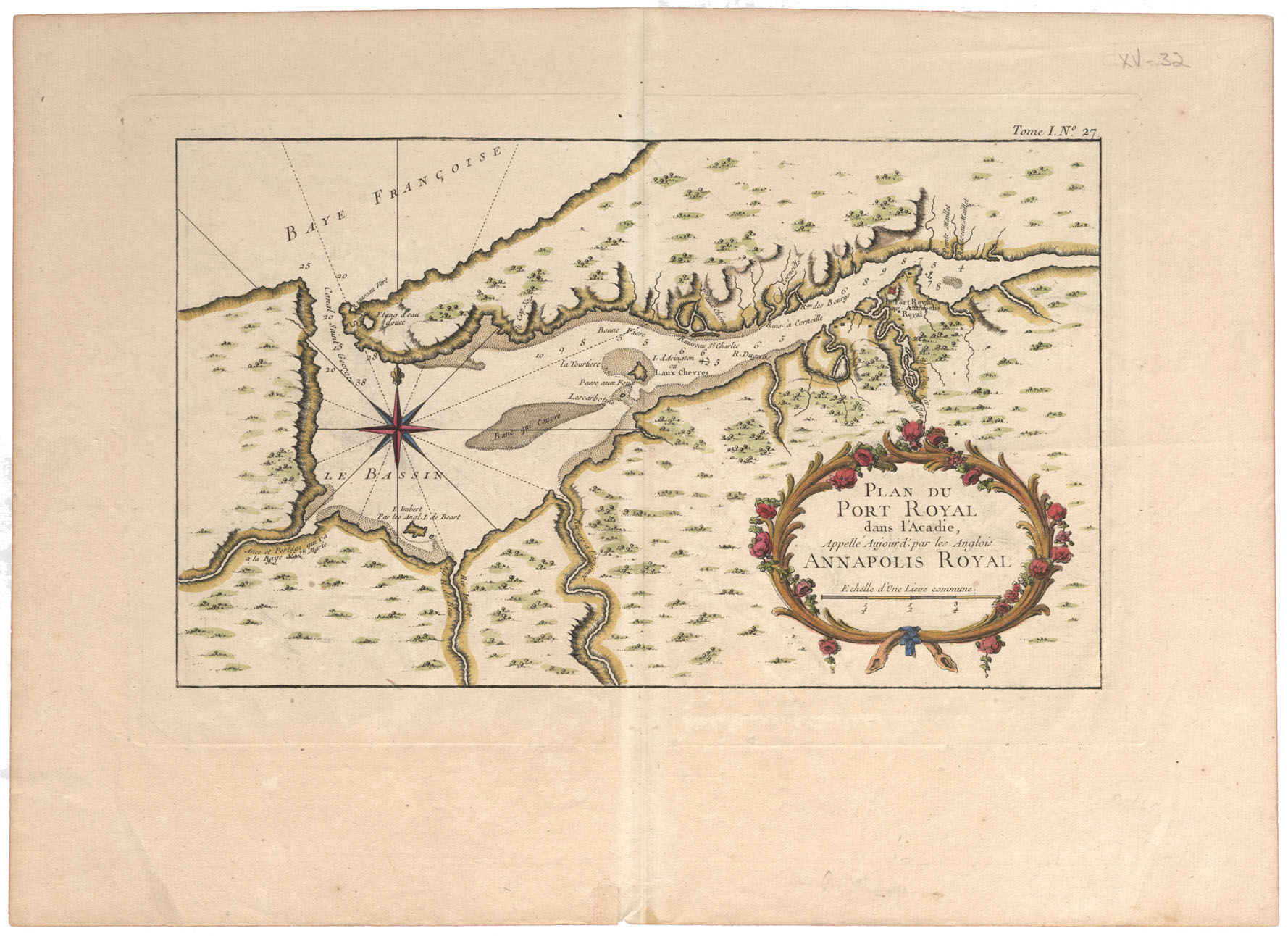 Plan du Port Royal dans l'Acadie apelle aujourd par les Anglais Annapolis Royal