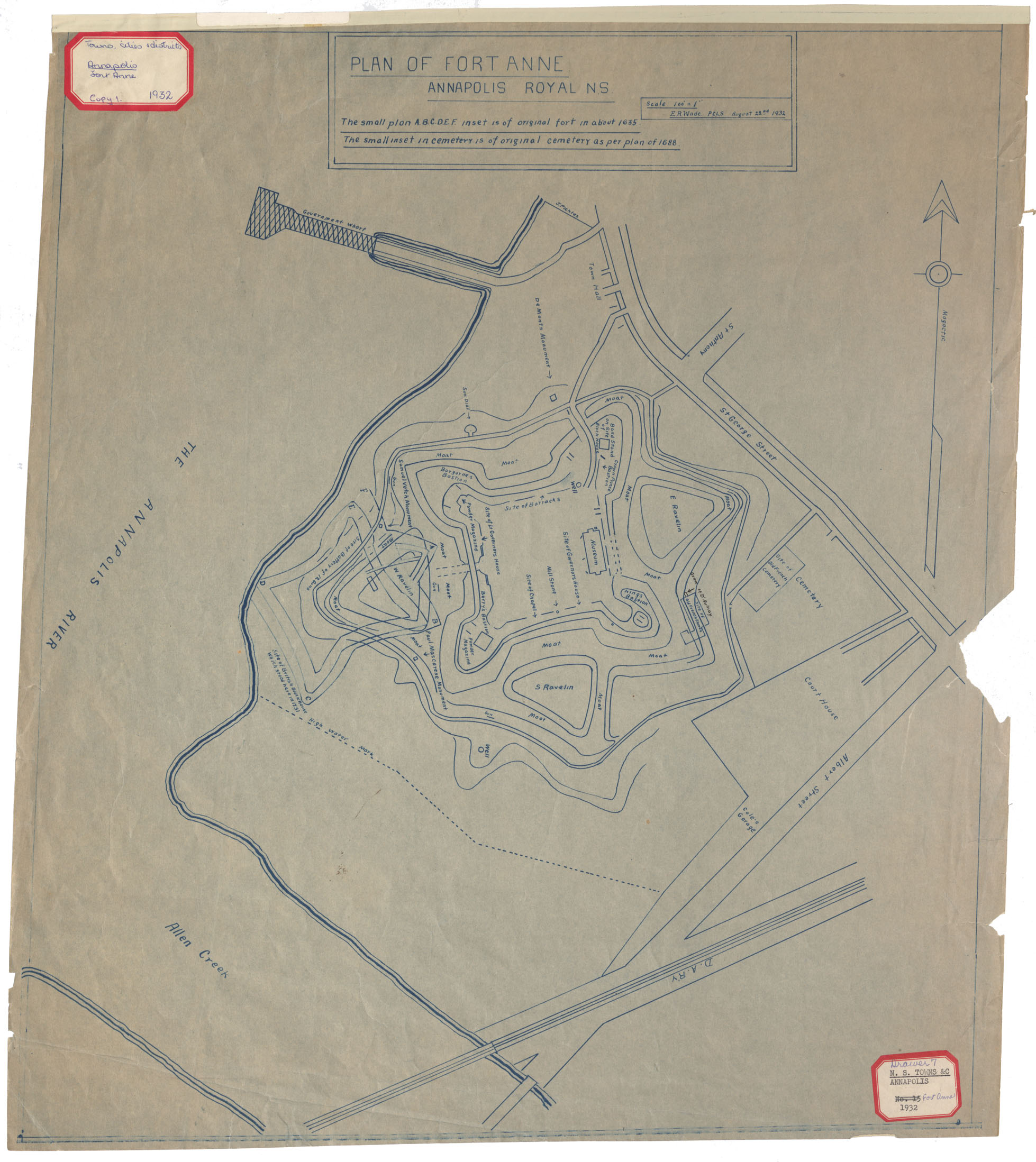 Plan of Fort Anne, Annapolis Royal, NS