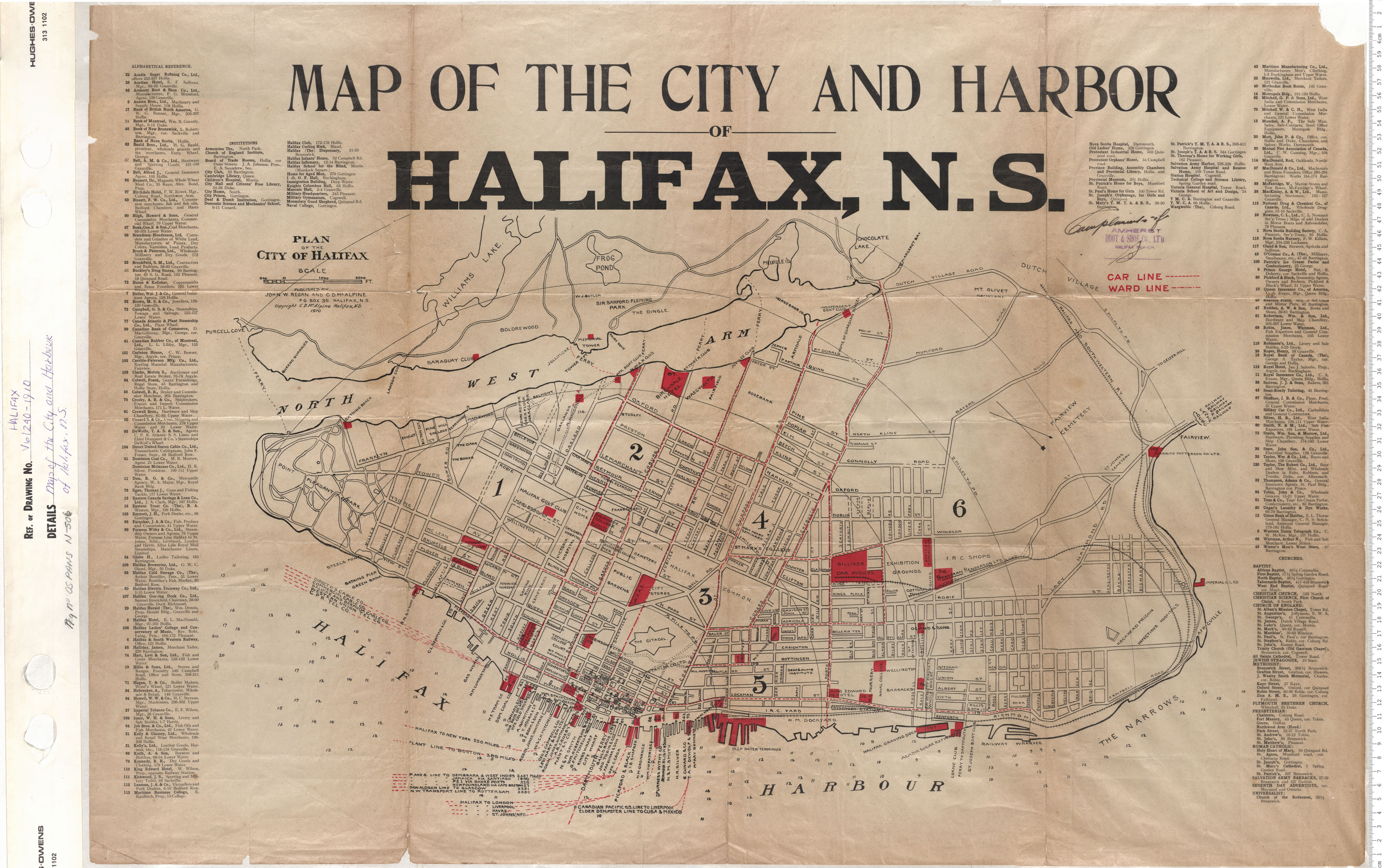 Map of the City and Harbour of Halifax, N.S.