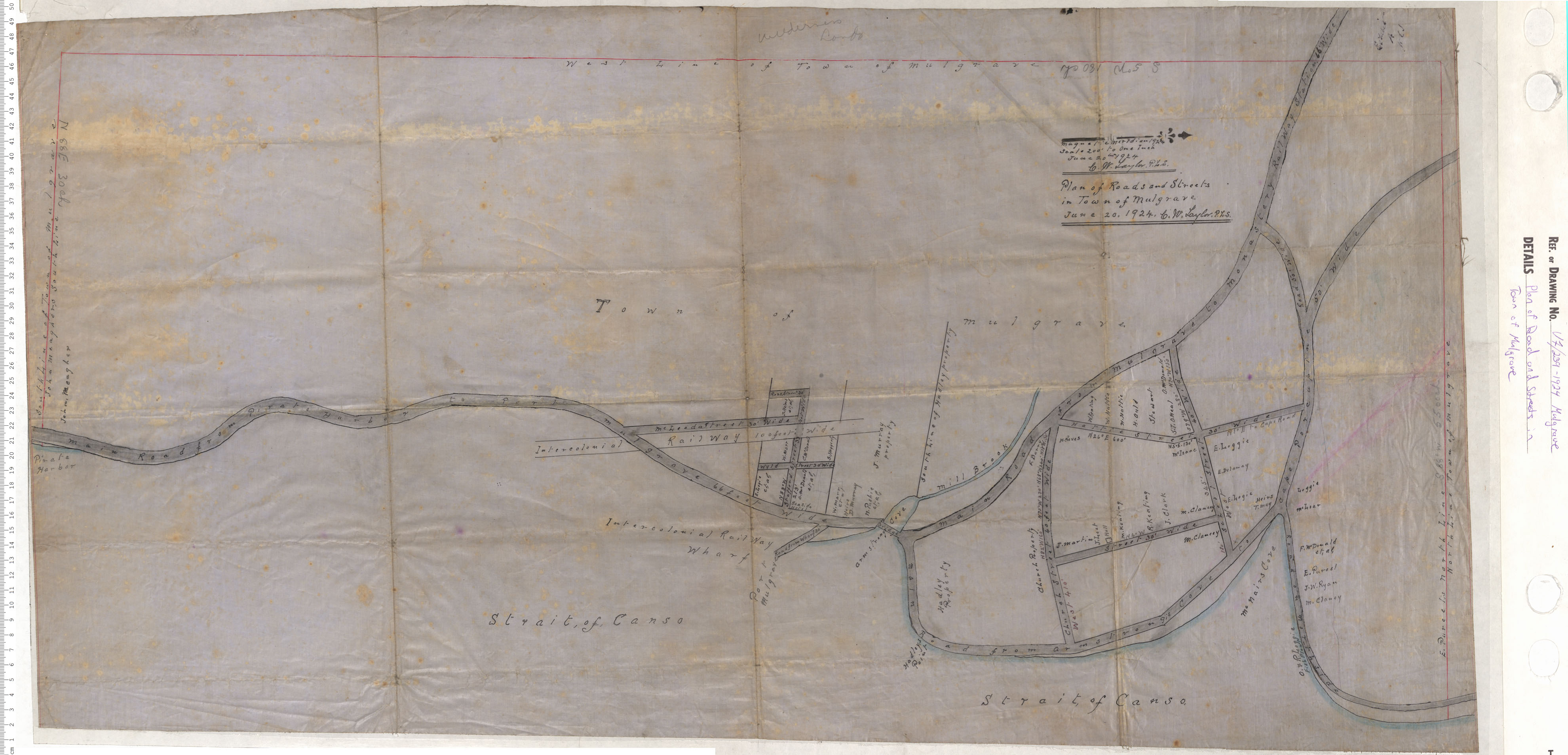 Plan of Road and Streets in Town of Mulgrave