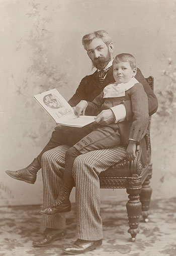 Arthur McCurdy holding his son J.A.D. McCurdy