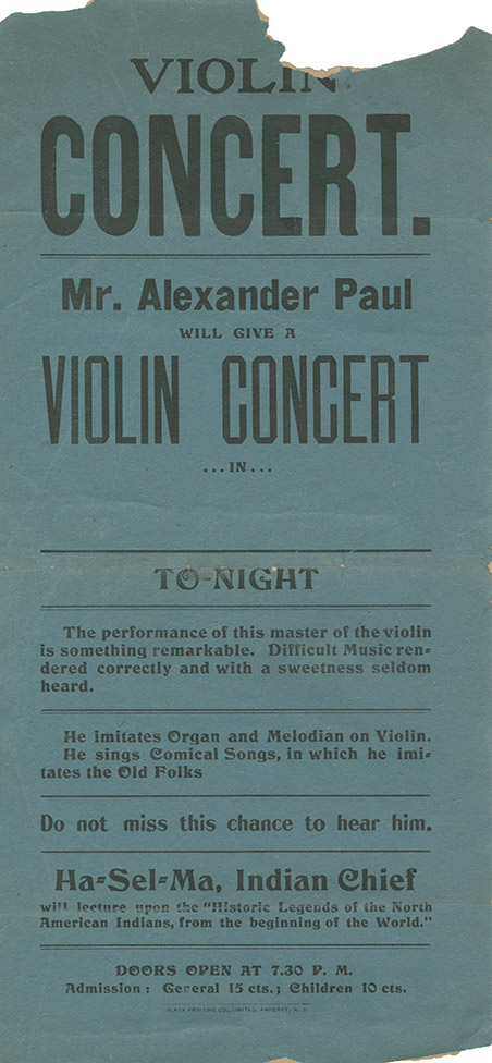 Programme of violin concert