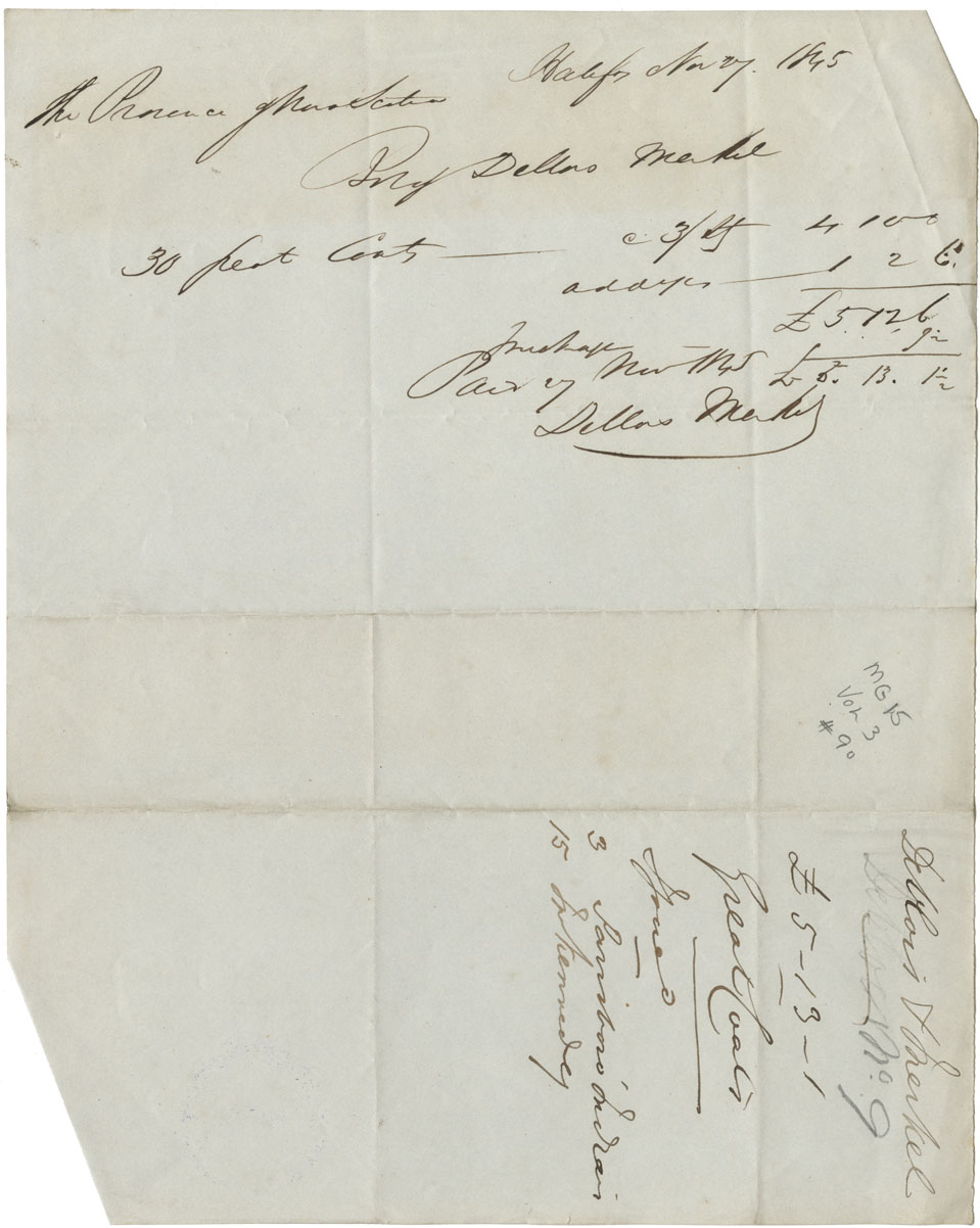 Correspondence relating to the relief of Parrsboro Mi'kmaq. 
