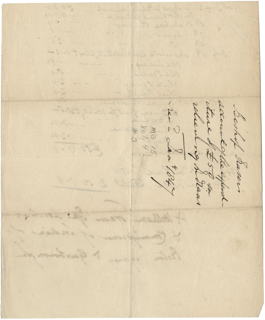 Account of supplies and other domestic articles for relief to Mi'kmaq to the value of £50-0-0.