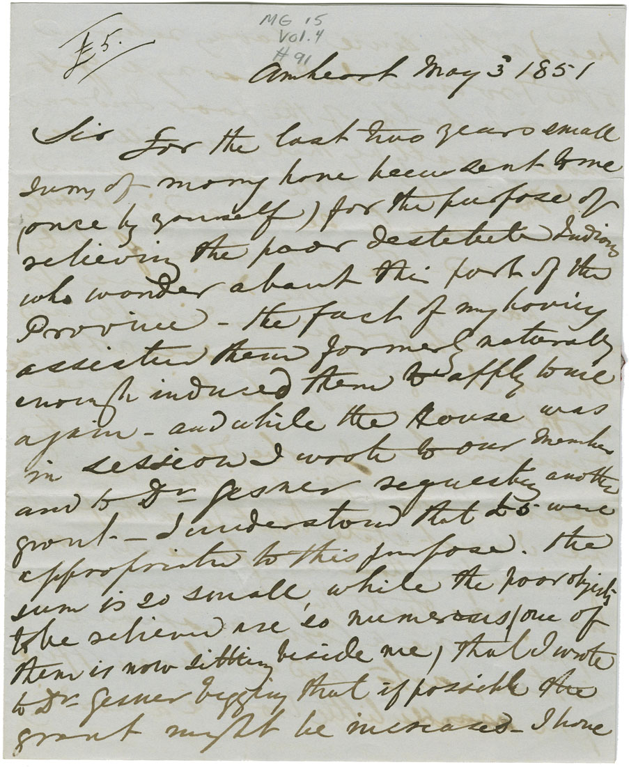 Letter wherein Rev. G. Townsend writes of his desire to be appointed Indian Commissioner.