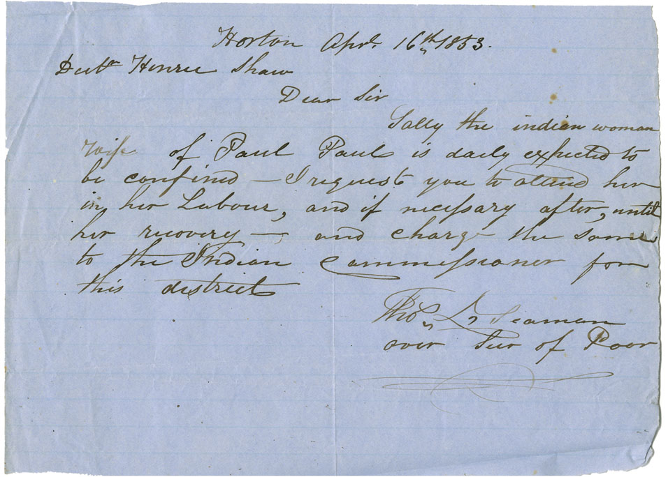 Papers relating to the death of Paul Paul in the vicinity of Horton and the confinement of his widow.