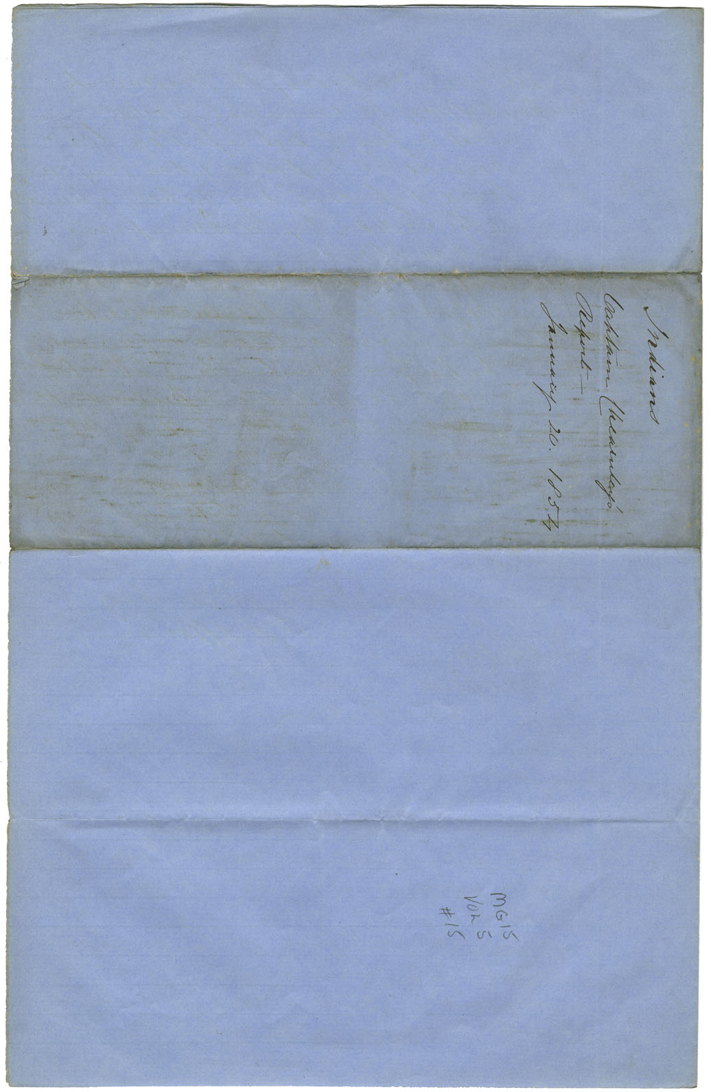 Report for 1853 of William Chearnley, Commissioner of Indian Affairs.