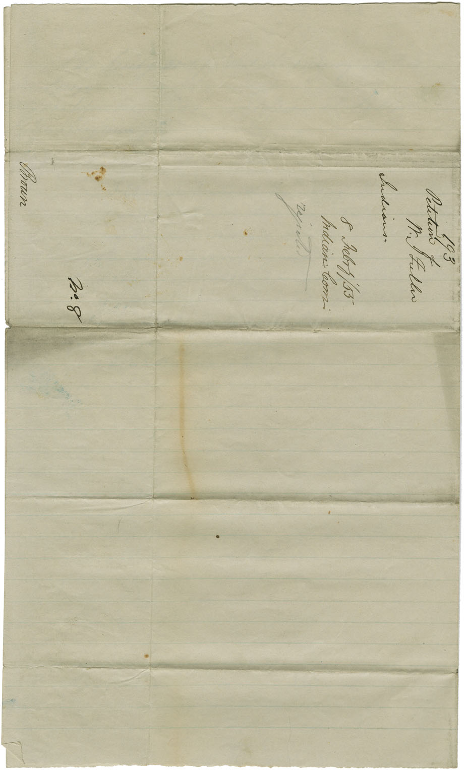 Petition of W.G. Fuller, Kings County, requesting payment for services to Mi'kmaq, especially Peter Toney.