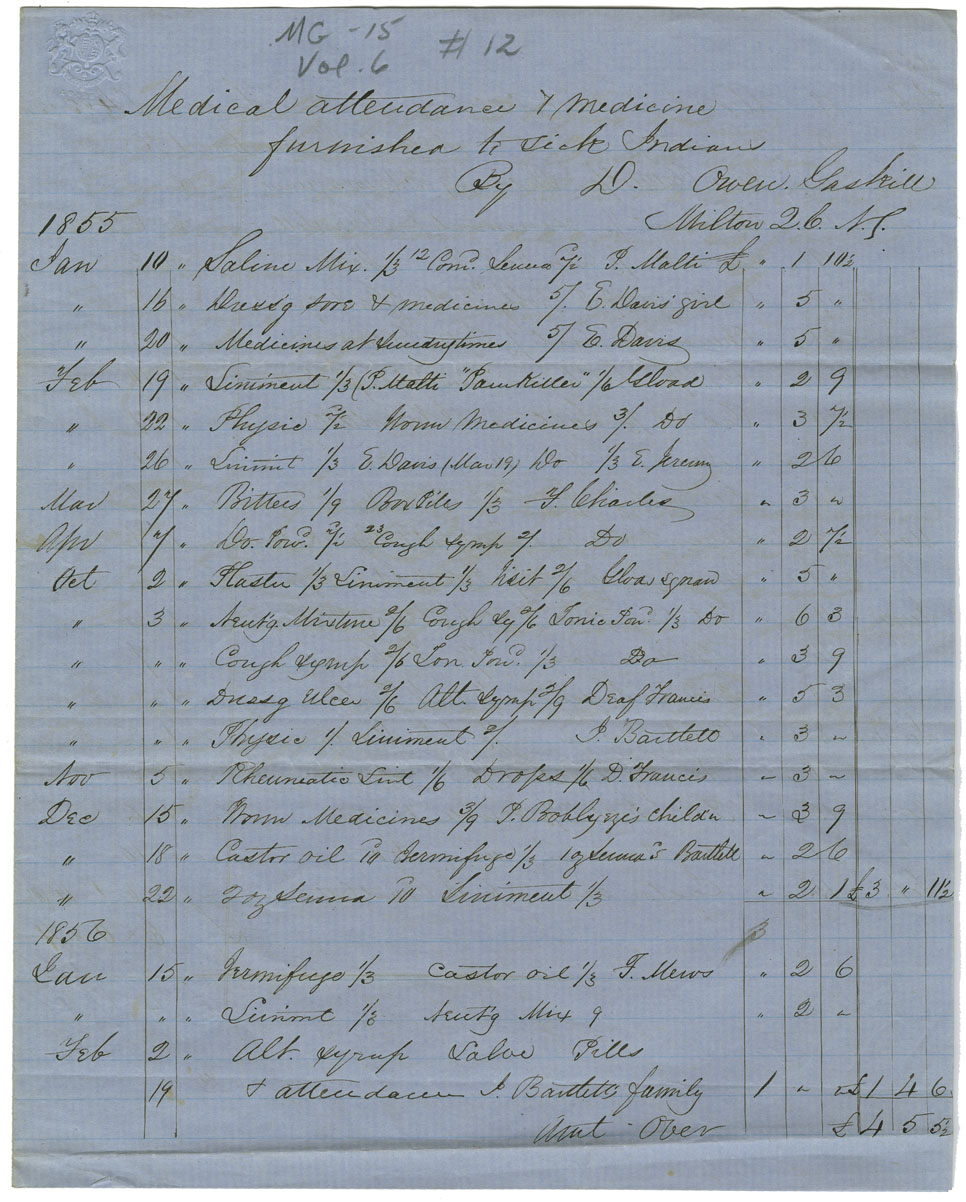 Report of Dr. Owen Gaskill of Milton.