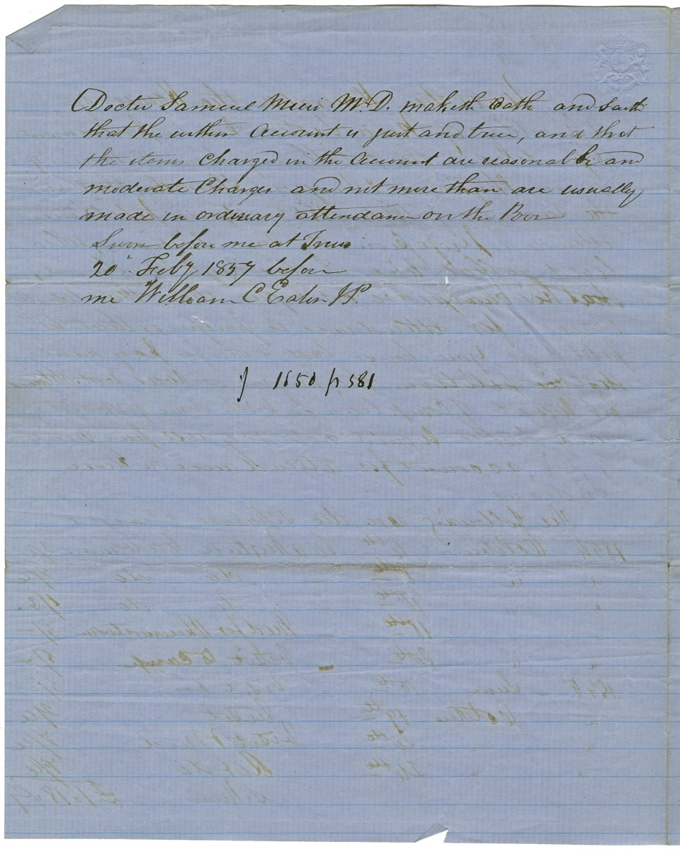 Petition of Samuel Morris of Truro, physician, for money for 1854 and 1855.