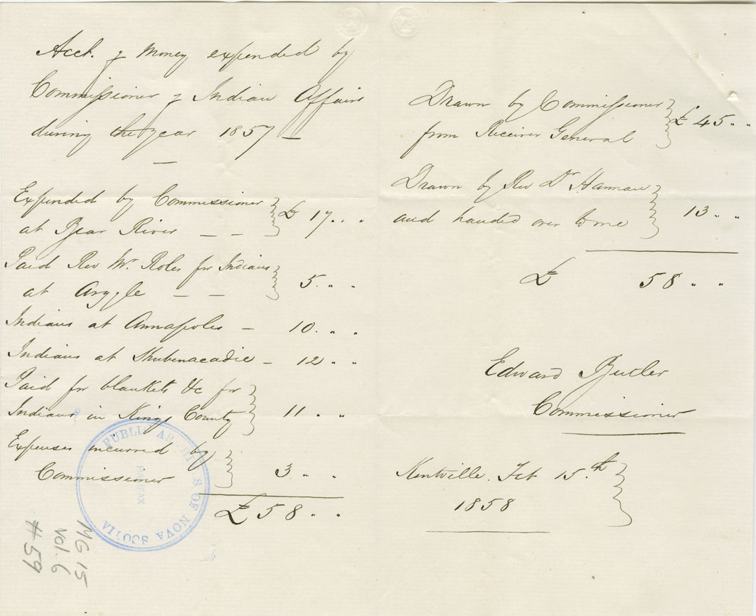 Miscellaneous accounts of Committee on Indian Affairs.