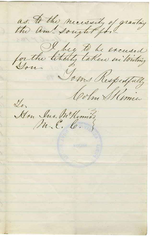Request on behalf of Thomas Wilmott of Pictou for materials with which to finish building his house.