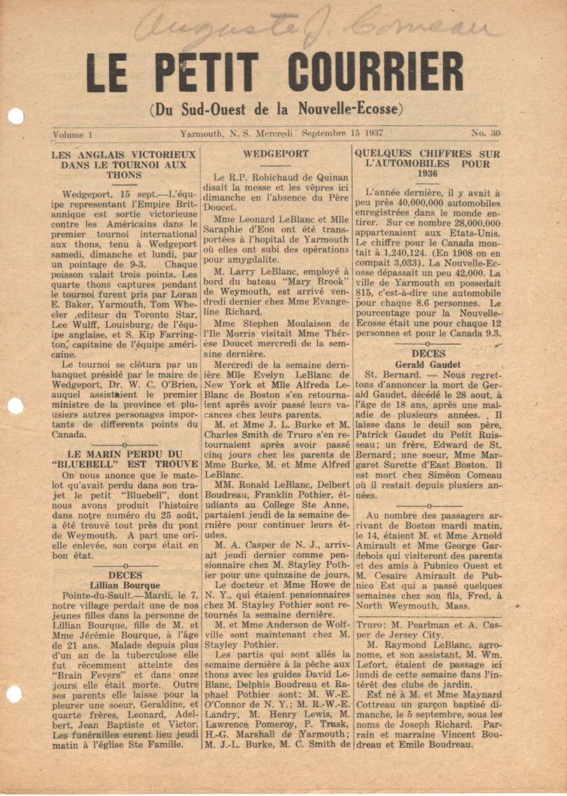 Nova Scotia Archives Newspapers