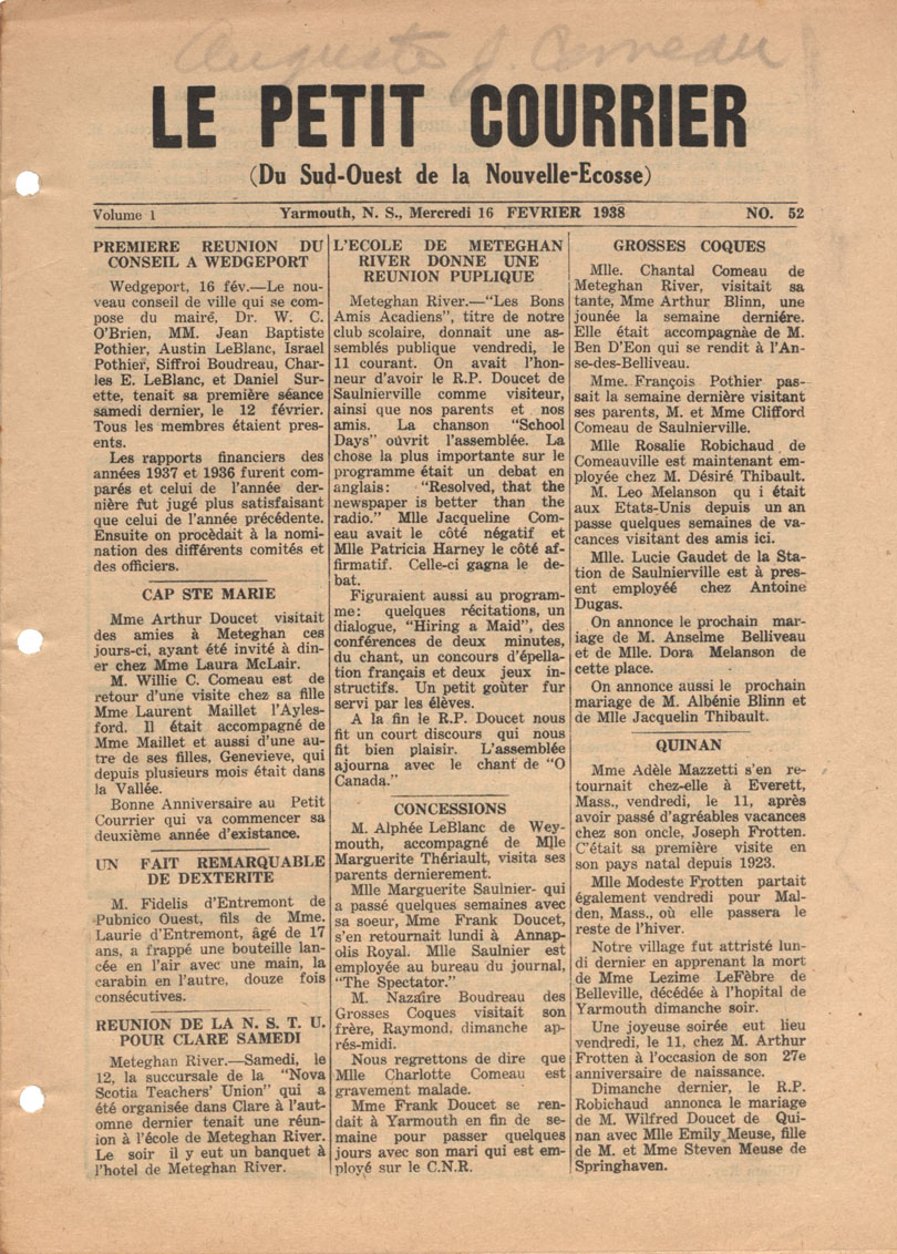Nova Scotia Archives Newspapers