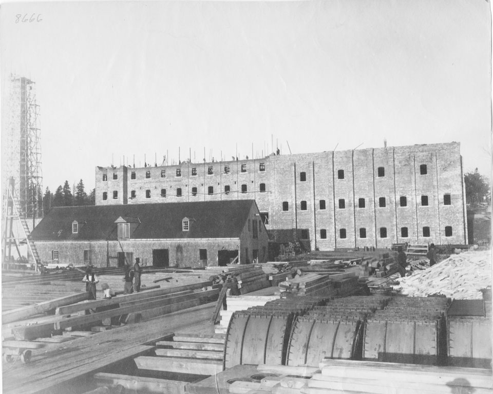 Acadia Sugar Refinery under construction, Dartmouth, Nova Scotia