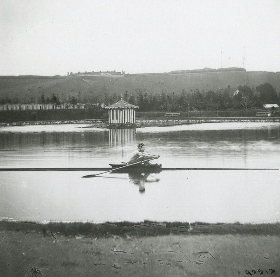 notman : George Brown, Oarsmen, on Public Gardens pond, Halifax, Nova Scotia