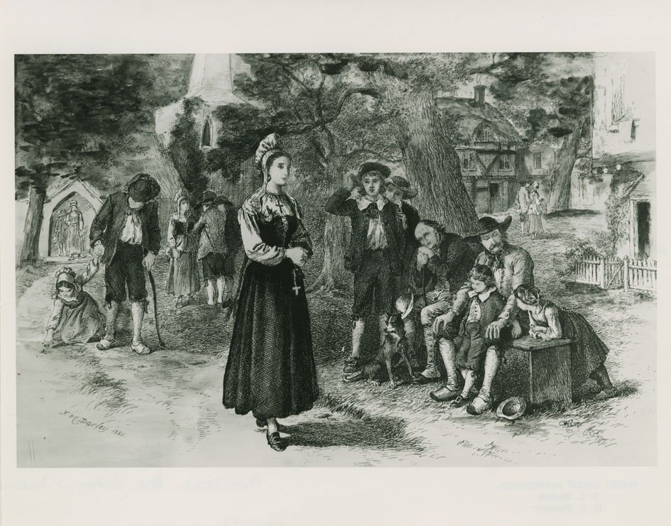 Miscellaneous: Costumes: Acadian: Scenes from Illustrations of Longfellow's Evangeline from prints at the Museum at Grand Pre
