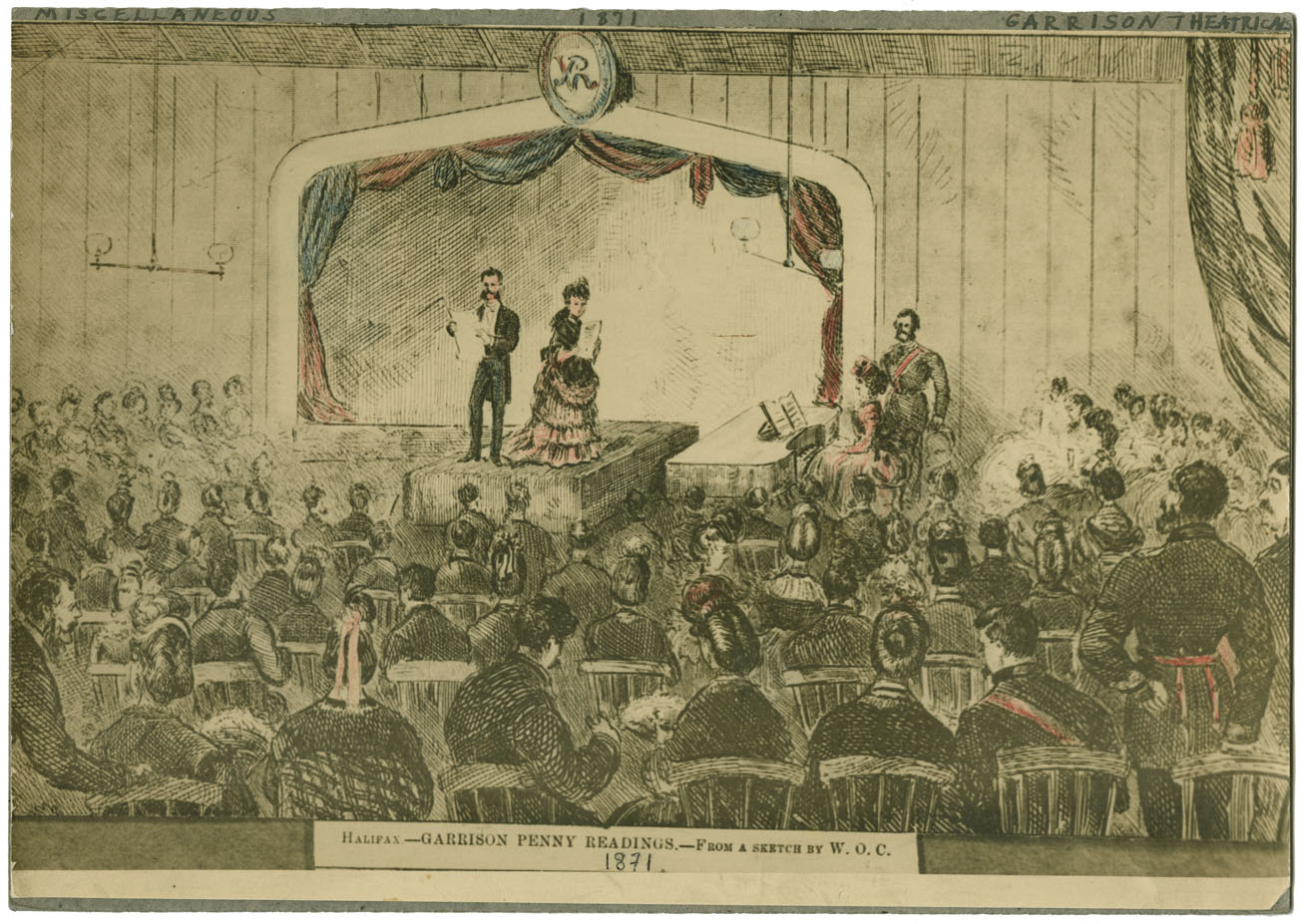 photocollection : Miscellaneous: Theatre: Halifax - Garrison Penny Readings, from a Sketch by W. O. C.