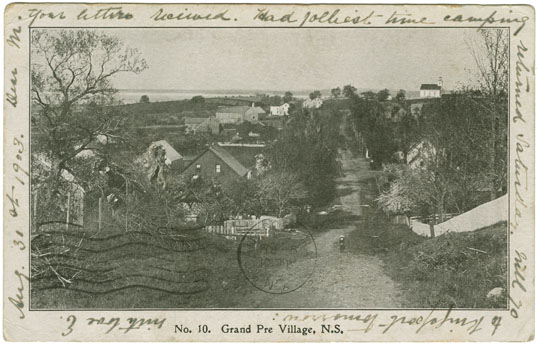 Places: Grand Pre, Kings Co.: General View: Postcard of Grand Pre Village