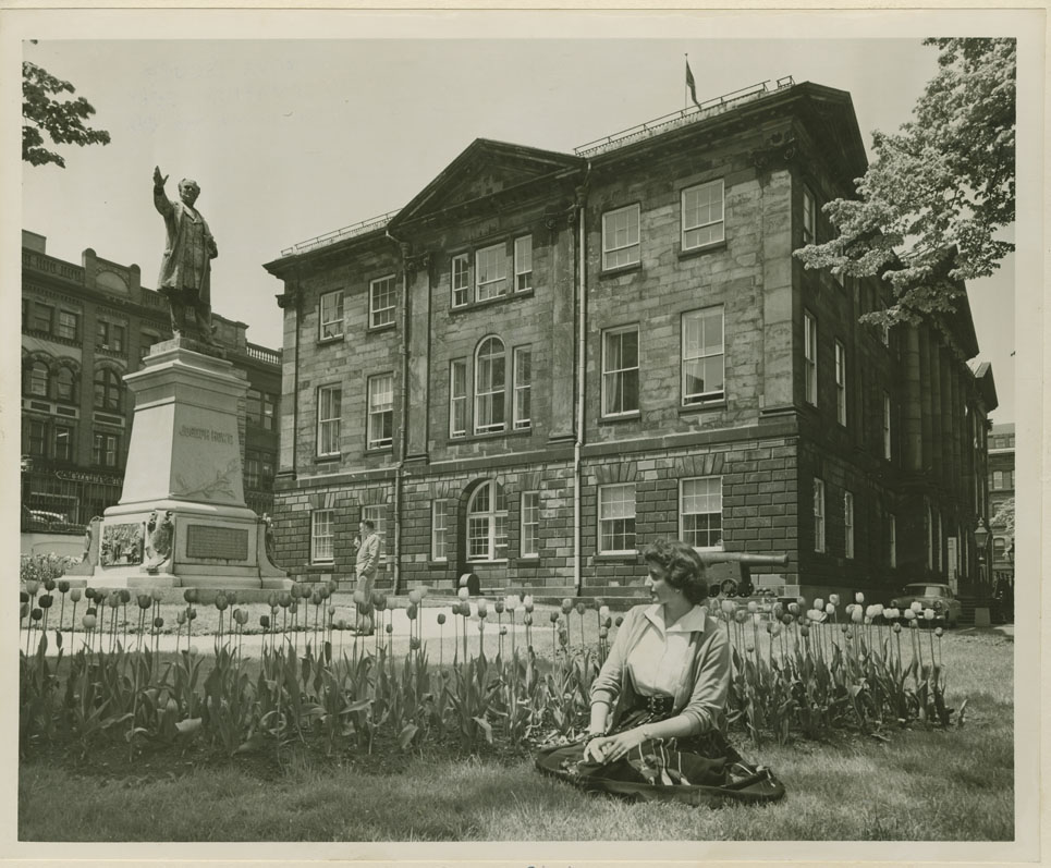 Places: Halifax, Halifax Co.: Buildings: Province House: Howe Statue south side