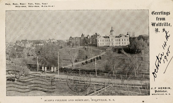 Places: Wolfville, Kings Co.: Acadia University: Postcard of Acadia Seminary
