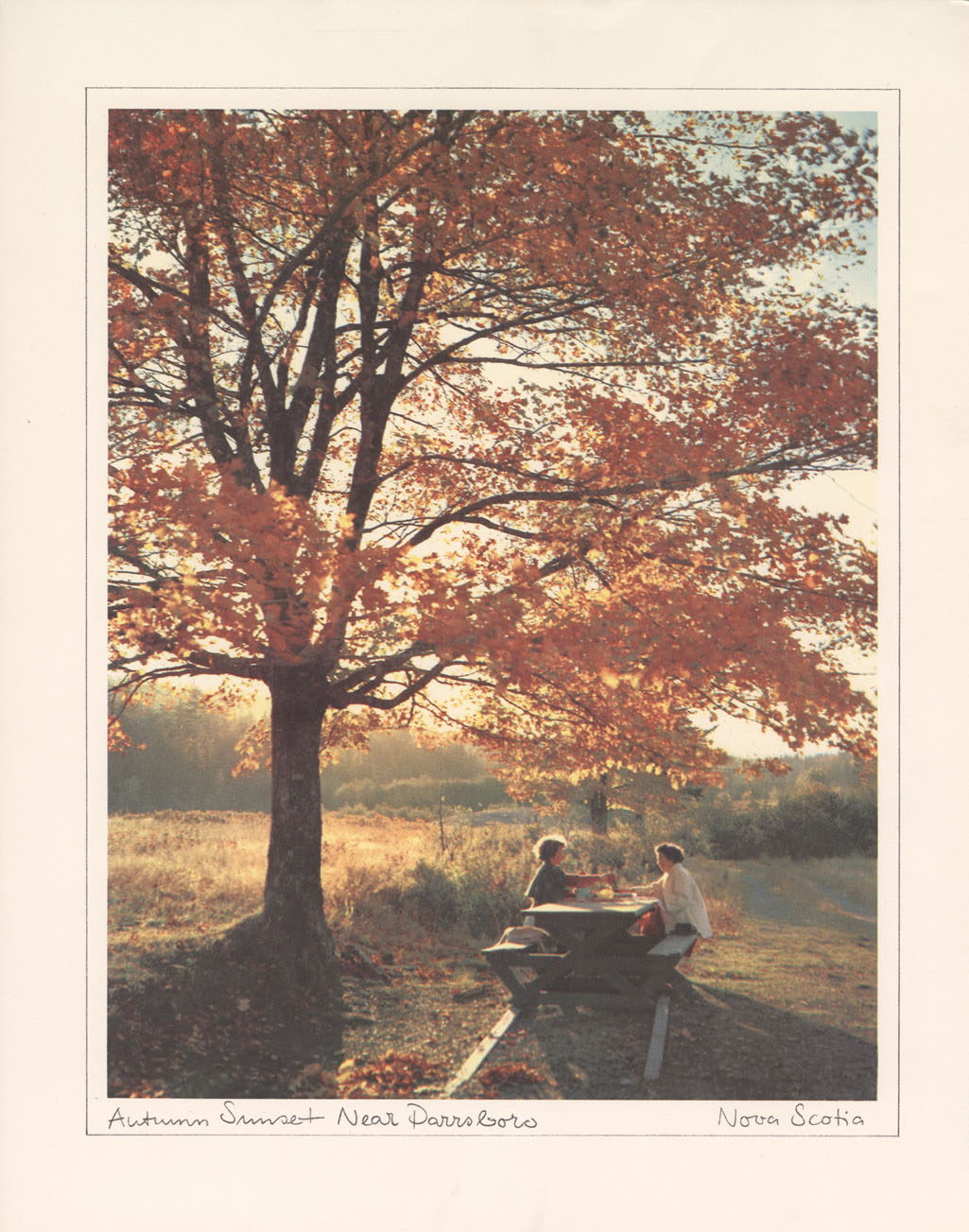 Book Jackets, Advertisements, and Art Reproductions: Atlantic Pavillion Photos of NS (from expo '67): Autumn Sunset near Parrsboro