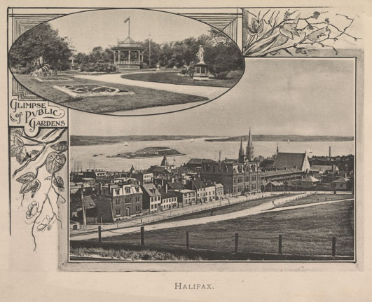 photocollection : Clippings: General views: Scene of the Public Gardens and View from Citadel Hill, Halifax