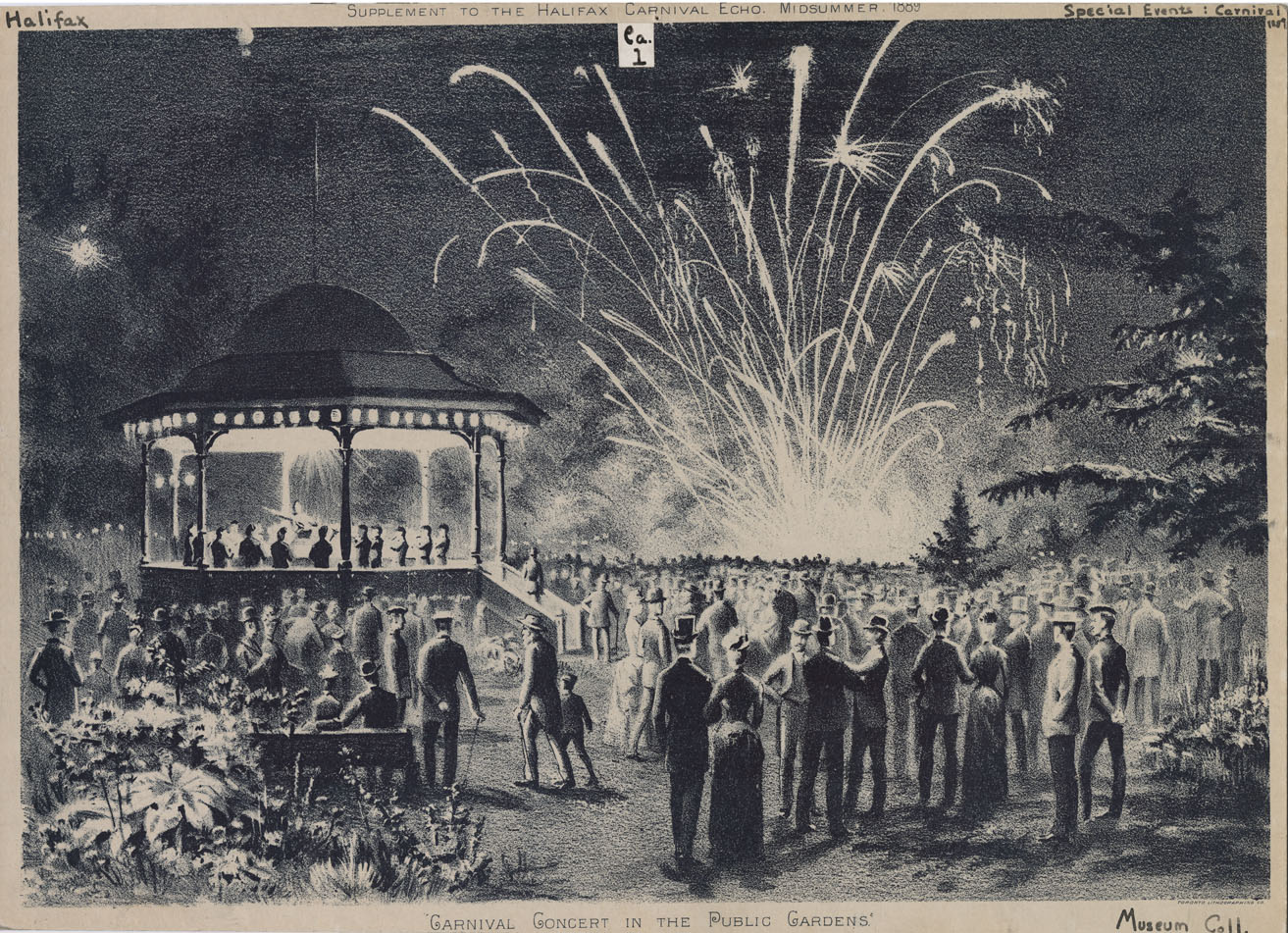 photocollection : Clippings: Special Events: Carnival Concert in the Public Gardens, 1889