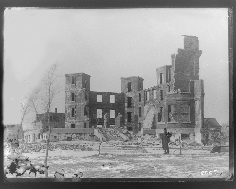 Demolition of ruins of Poor Asylum fire, Halifax