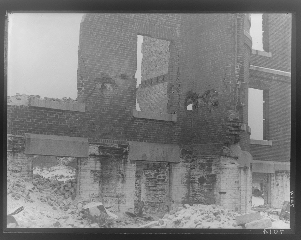 Demolition of ruins of Poor Asylum fire, Halifax