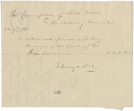 The Attorney General receipt for opinion in the case of the <i>Couser</i>