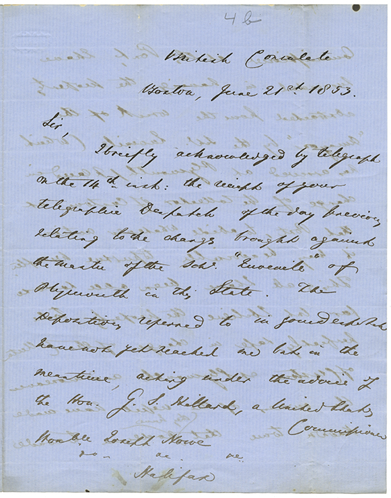 sable : Letter to the Honorable Joseph Howe from H.B.M. Connet, Boston
