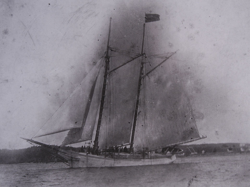 Unidentified schooner at Sheet Harbour