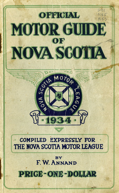 <i>Official Motor Guide of Nova Scotia, 1934</i>