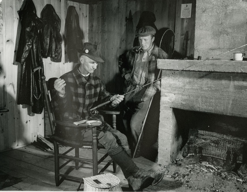 ''Murray Baird, Fishing at Minard's Cabins, Kedgemakooge''