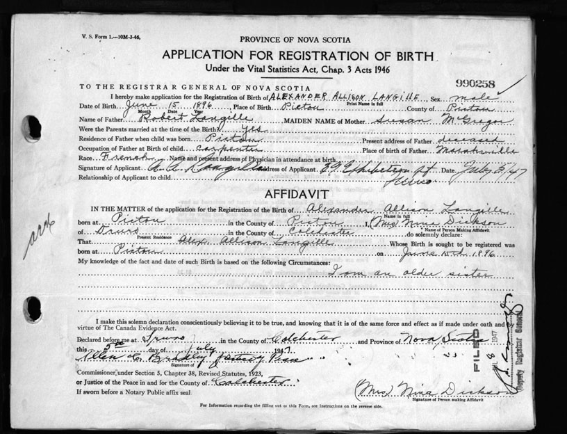 Nova Scotia Archives - Nova Scotia Births, Marriages, and Deaths