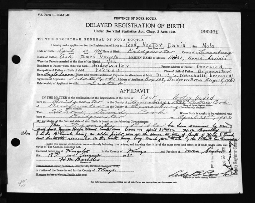 Nova Scotia Archives - Nova Scotia Births, Marriages, and Deaths