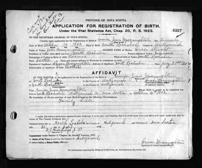 Nova Scotia Archives - Nova Scotia Births, Marriages, and Deaths
