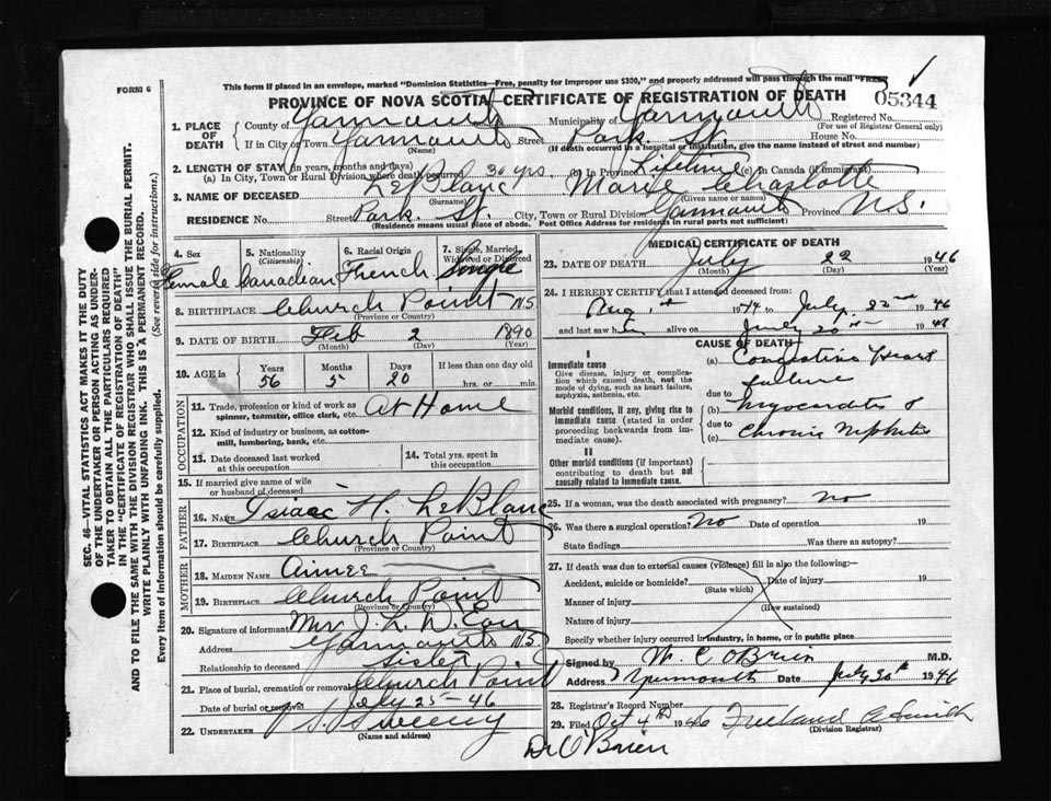 Nova Scotia Archives - Nova Scotia Births, Marriages, and Deaths