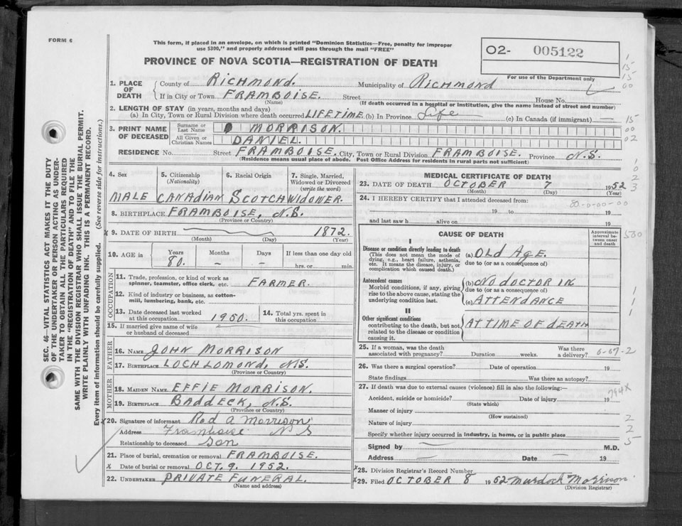 Nova Scotia Archives - Nova Scotia Births, Marriages, and Deaths