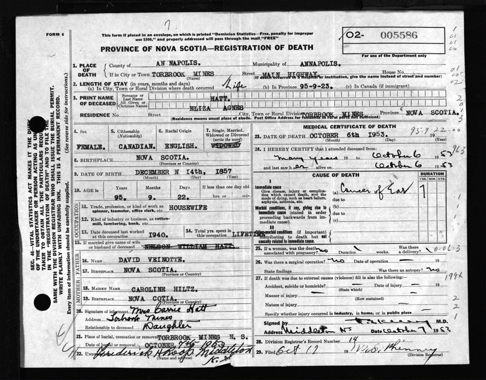 Nova Scotia Archives Nova Scotia Births, Marriages, and Deaths
