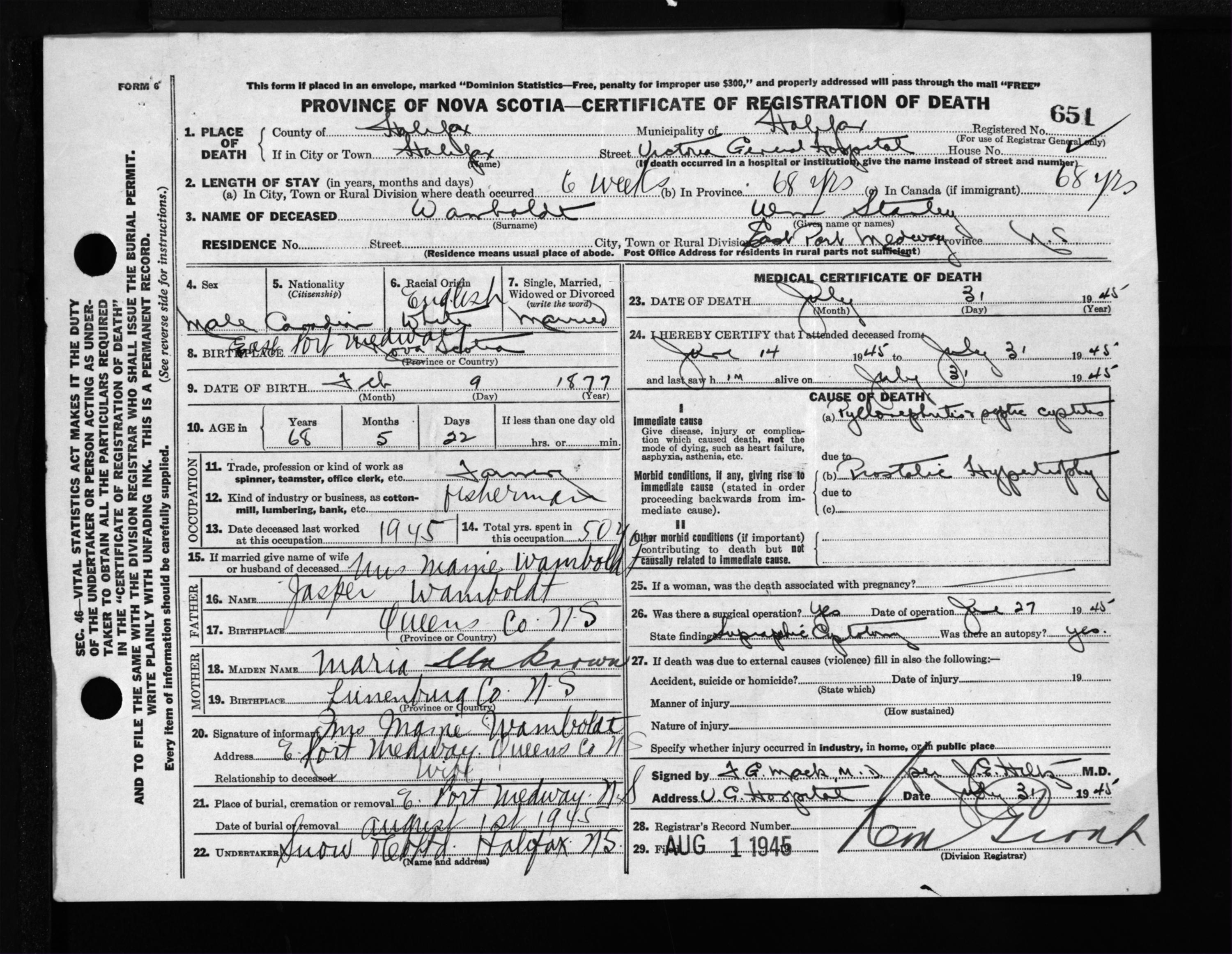 Nova Scotia Archives - Nova Scotia Births, Marriages, And Deaths