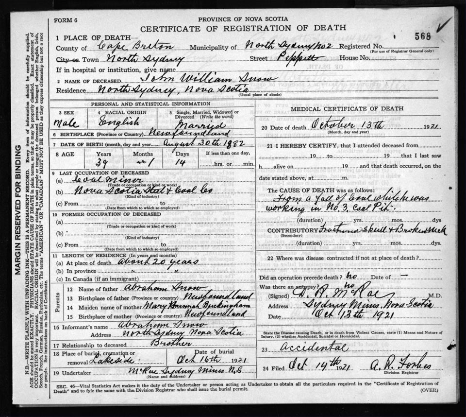 Nova Scotia Archives - Nova Scotia Births, Marriages, and Deaths