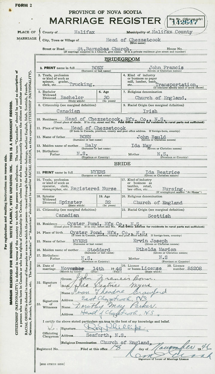 Nova Scotia Archives Nova Scotia Births Marriages and Deaths