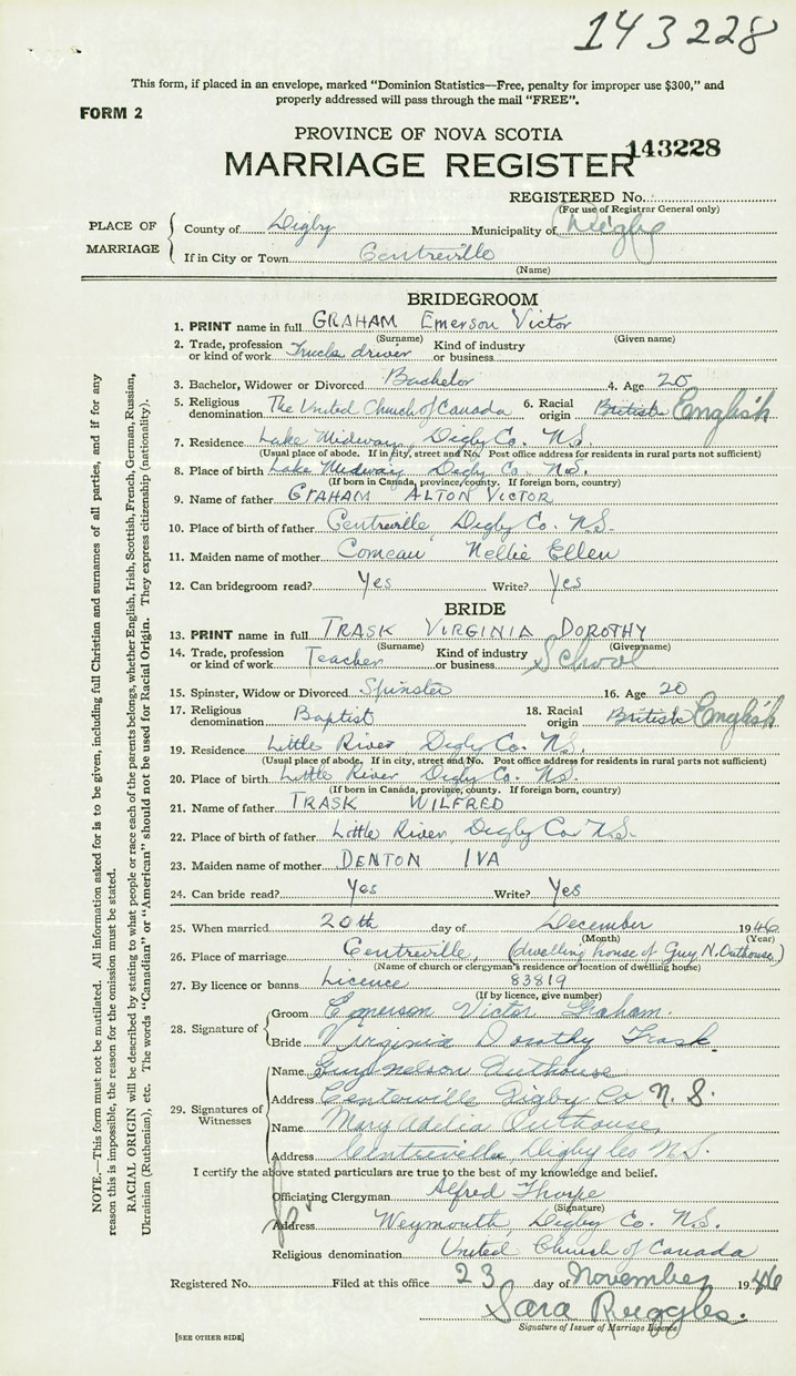 Nova Scotia Archives Nova Scotia Births Marriages and Deaths