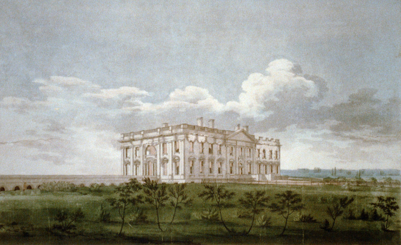 A view of the Presidents house in the city of Washington after the conflagration of the 24th August 1814