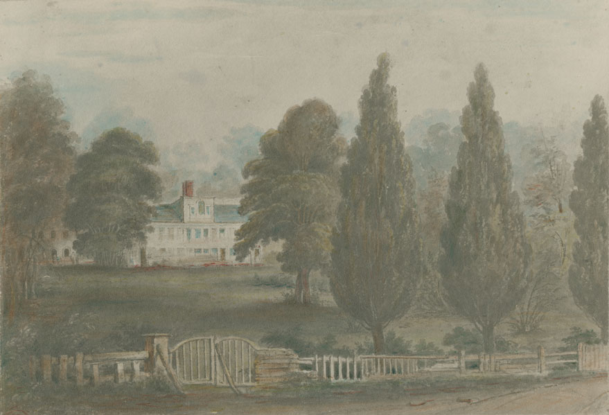 ''Ruins of H.R.H. the Duke of Kent's Lodge, Bedford Basin, near Halifax, Nova Scotia, in 1838''