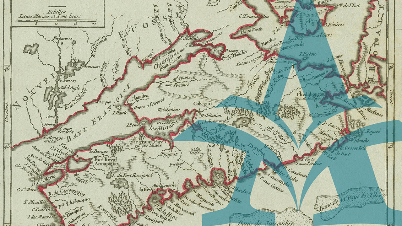 acadian deportation map